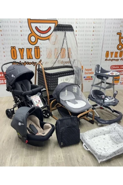 ÖYKÜ BEBEK DUNYASI 12 Parça King Yeni Doğan Bebek Çeyiz Seti Full Set (Anne Bebek Bakım Çantası ) ürün görseli 1