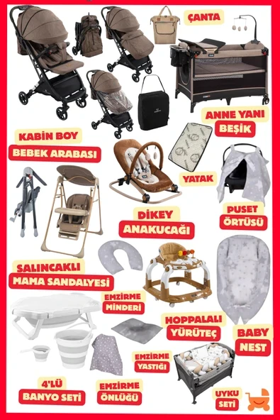 ÖYKÜ BEBEK DUNYASI Bagaj Flex Yeni Doğan Bebek Çeyiz Seti (29 Parça) Modern Annelerin Akıllı Tercihleri ürün görseli 1