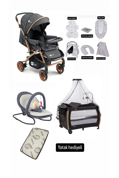 ÖYKÜ BEBEK DUNYASI 202 VELAR YENİ DOĞAN BEBEK ÇEYİZ SETİ FULL SET HEDİYELİ ürün görseli 1