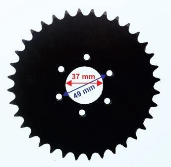 ARKA DİŞLİ 428-36T İÇ 37 mm 6 DELİKLİ ürün görseli 1