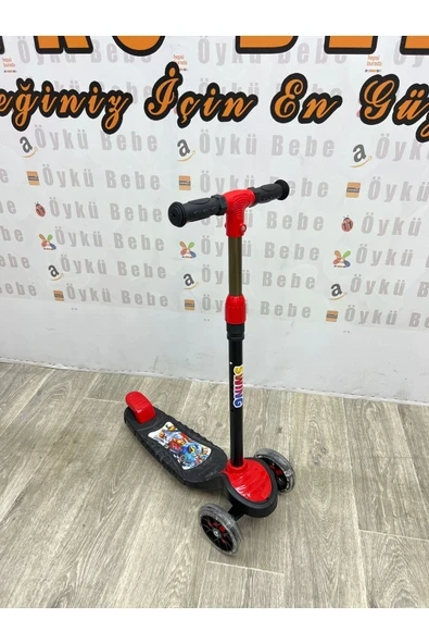 ÖYKÜ BEBEK DUNYASI Led Işıklı 3 Tekerlekli Yükseklik Ayarlı Scooter +3 Yaş 40Kg Kapasiteli ürün görseli 1