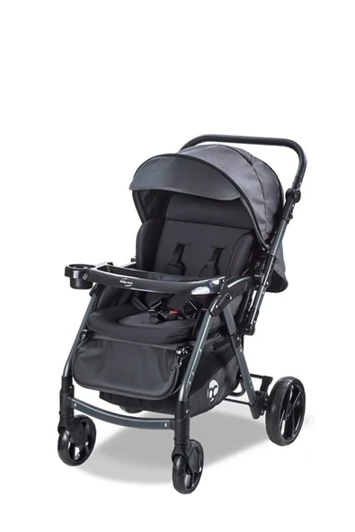 Baby Care Combo Maxi Pro Çift Yönlü Bebek Arabası Siyah ürün görseli 1
