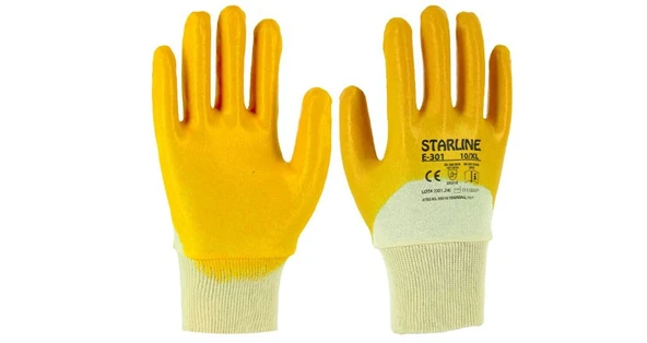 Starline E-301 SARI NİTRİL ELDİVEN NO: L/9 - 12 ÇİFT ürün görseli 1