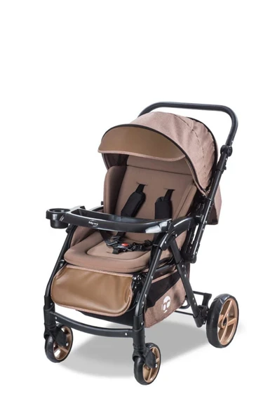 Baby Care Bebek Arabası - Bc-500 Combo Maxi Pro - Çift Yönlü Katlanır Bebek Arabası Kahve ürün görseli 1