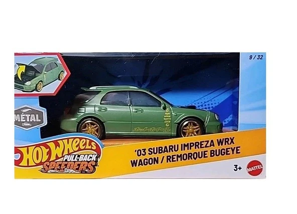 HPR70 1:43  Hot Wheels Çek-Bırak Araba - 03 SUBARU IMPREZA WRX JKP91 ürün görseli 1
