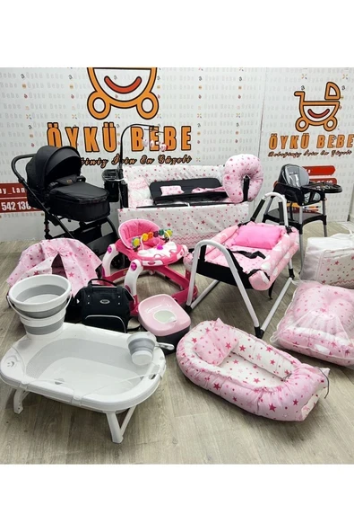 ÖYKÜ BEBEK DUNYASI Prenses Yeni Doğan Bebek Çeyiz Seti Full Set (Kız Bebekler İçin En İyisi) 31 PARÇA ürün görseli 1