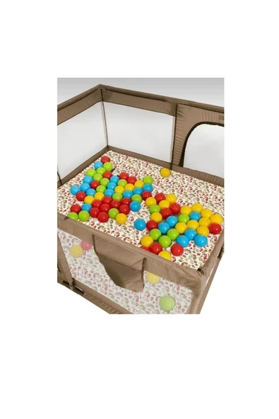 ÖYKÜ BEBEK DİYARI Güvenli Bebek Ve Çocuk Oyun Alanı Oyun Parkı 125x125 Oyun Matı Ve Topları ürün görseli 1