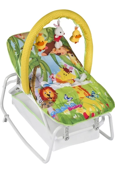 Pashababy Pasha Baby Daddy Anakucağı Oyuncaklı Yeşil Ana Kucağı ürün görseli 1