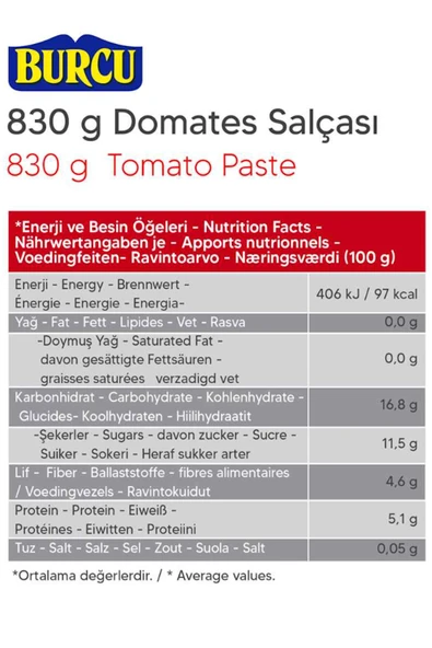 Burcu Domates Salçası 830 gr - Resim 3