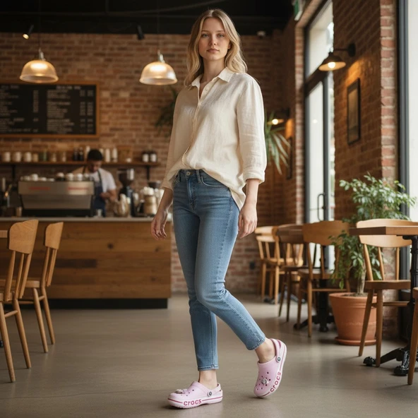 Crocs Bayaband Clog Unisex Pembe Günlük Stil Terlik ürün görseli 1