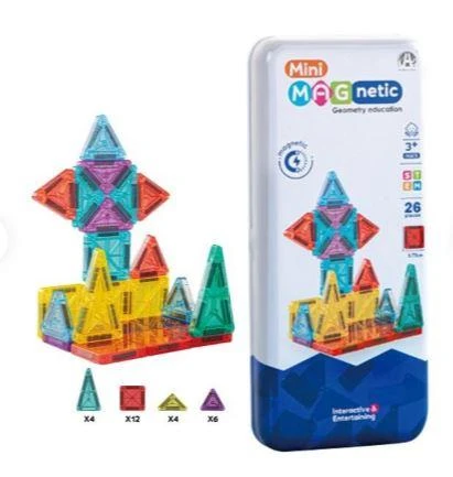 Mini Magnetic Puzzle  Tin Box 3,75 cm  26 PCS /CH1471 ürün görseli 1