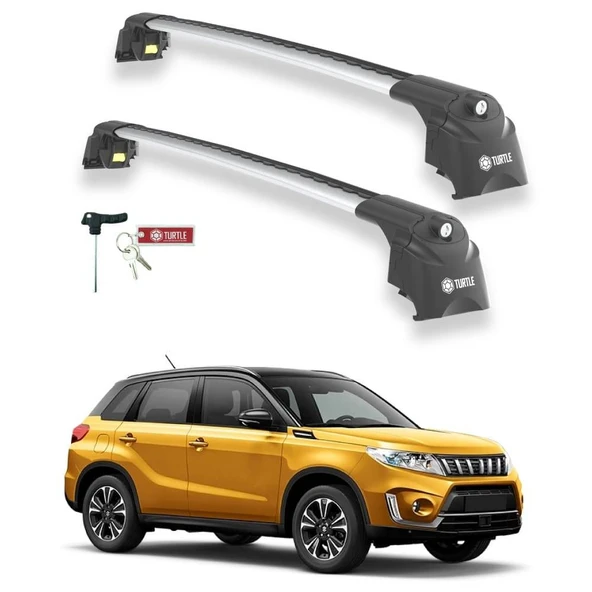 Suzuki Grand Vitara Gri Renk 2020-2026 Aiğr 2 Kilitli  Tutmalı Port Bagaj Ara Atkı Tavan Barı ürün görseli 1