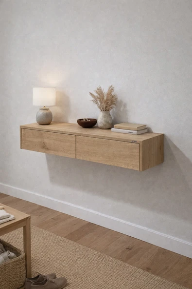 İKİ ÇEKMECELİ DRESUAR 120 CM ASMA - Resim 2