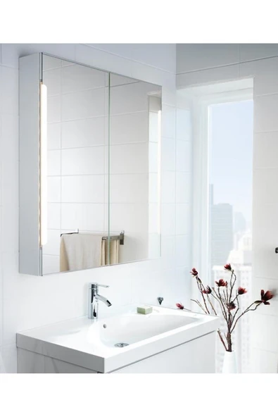 Lavabo Üstü Aynalı Dolap 80cm - Resim 2