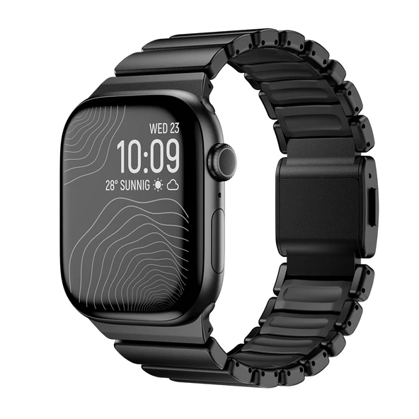 Apple Watch 42mm Uyumlu Kordon Premium Titanyum Kasa Silikon İç Kısım Tasarım ürün görseli 1