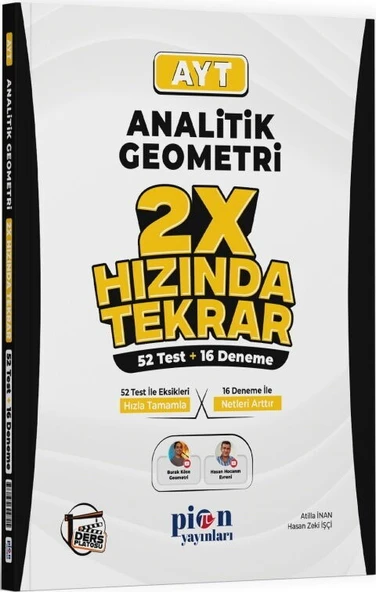 AYT Analitik Geometri Ders Platosu 2X Hızında Tekrar Pion Yayınları ürün görseli 1