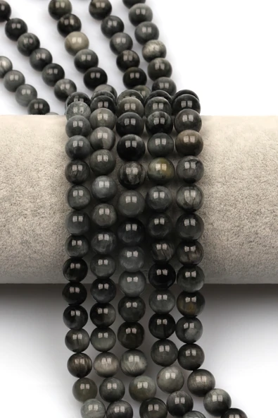 Kartal Gözü Doğal Taş Dizi 8 mm Küre Kesim - DZ-1003 ürün görseli 1