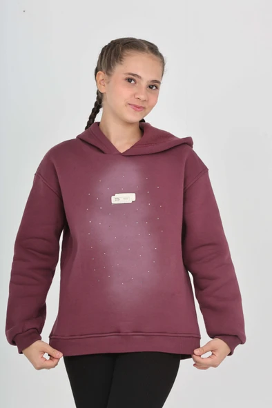 Toontoy Kız Çocuk Taş Dizaynlı Sweatshırt ürün görseli 1