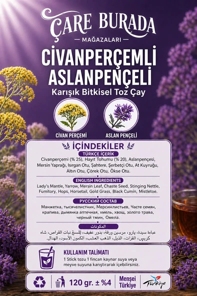 Dr. Bronos - Civanperçemli & Aslanpençeli 30'lu Stick Çay - Resim 2