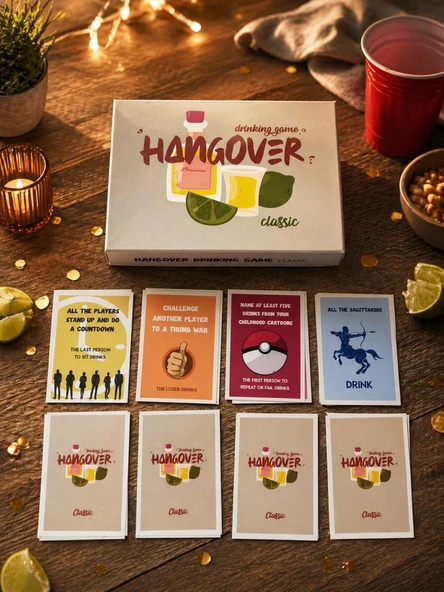 Hangover İngilizce Yazılı Yetişkin Parti Oyunu – Eğlenceli Sohbet & Icebreaker Kart Oyunu, Arkadaş ve Çiftler İçin ürün görseli 1