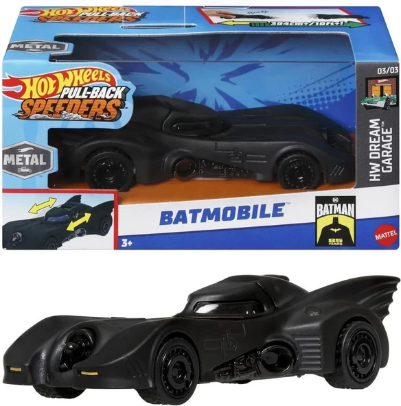 HPR70 1:43  Hot Wheels Çek-Bırak Araba - BATMOBILE HWH44 ürün görseli 1