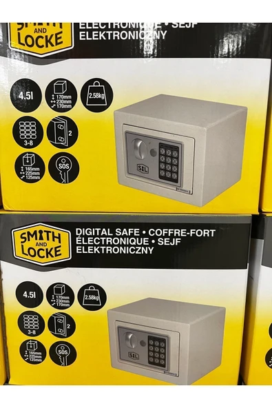 Smith&lock Elektronik Kasa Krem 17ef - Resim 2