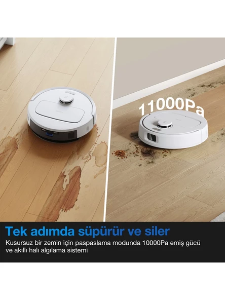 ECOVACS AKILLI SÜPÜRGE N20e PLUS WHITE - Resim 3