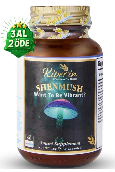 Kiperin Shenmush | AHCC, Reishi, Shiitake, Lions's Mane, Agaricus, Cordyceps Mantarları | 30 Kapsül ürün görseli 1
