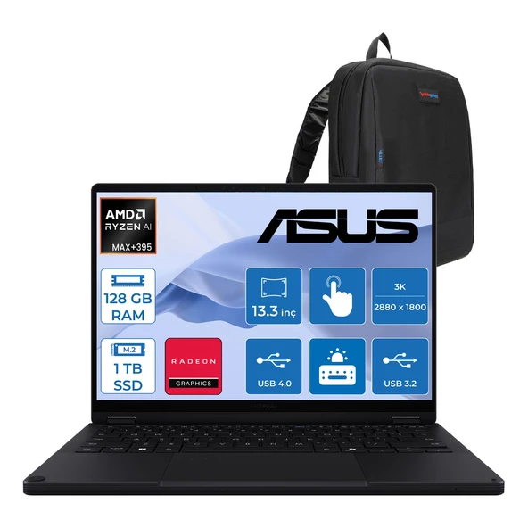 Asus Proart PX13 Amd Ryzen Aı Max+ 395 128GB Ddr5 1tb SSD Radeon 8060S 13,3" 3k (2880 x 1800) OLED 60hz 500NITS Dokunmatik Taşınabilir Bilgisayar Freedos LHN7306EACF27 + Zettaçanta ürün görseli 1