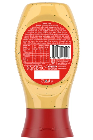 Calve Acılı Ranch Sos 240 gr - Resim 2