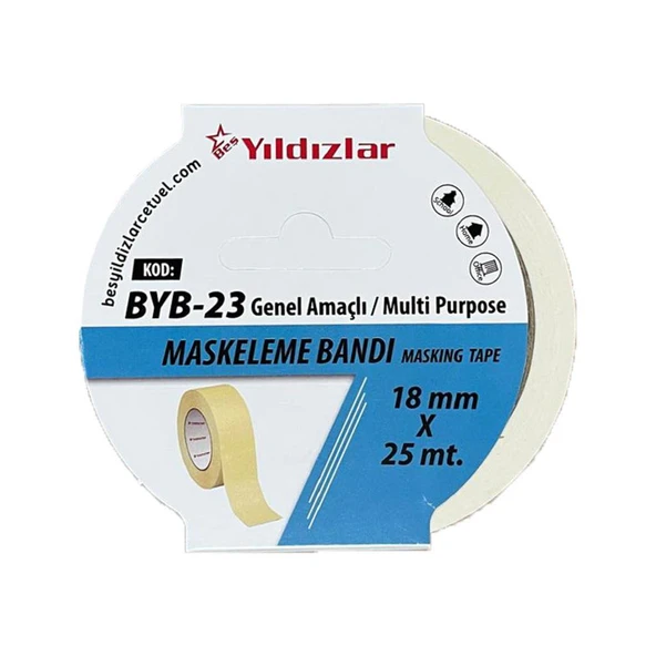 Yıldızlar  Byb-23 Maskeleme Bandi 18 Mm*25 Mt ürün görseli 1