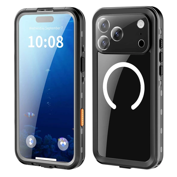 Zipax Apple iPhone 17 Pro Uyumlu Kılıf 1-1 M-safe özellikli Su Geçirmez Kılıf Zr-SuGecirmez ürün görseli 1