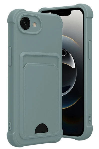 Zipax Apple iPhone 17E Uyumlu Kılıf Kartlıklı Soft Silikon Azn-Kelvin ürün görseli 1