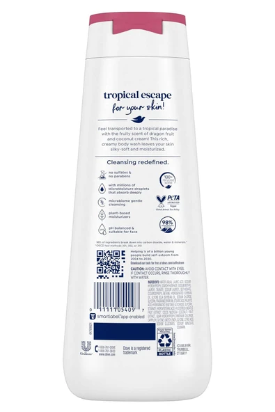 Dove Replenish Dragon Fruit + Coconut Cream Duş Jeli 591ML - Resim 2