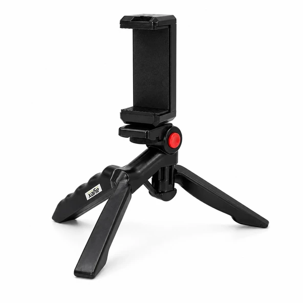 Ayex AX-MT10 Masaüstü Mini Tripod ve Telefon Tutucu, 1/4 inç Vida Uyumlu, 120 Eğim Ayarlı, Katlanabilir Kompakt Tasarım ürün görseli 1