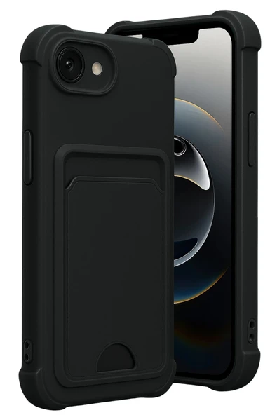 Zipax Apple iPhone 17E Uyumlu Kılıf Kartlıklı Soft Silikon Azn-Kelvin ürün görseli 1