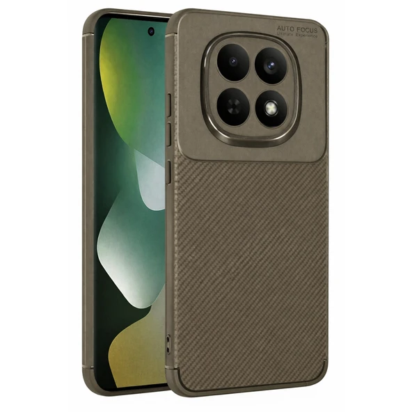 Zipax Xiaomi Redmi Note 15 4G Uyumlu Kılıf Karbon Görünümlü Sililkon Azn-Negro ürün görseli 1