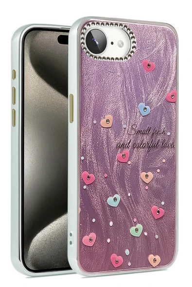 Zipax Apple iPhone 17E Uyumlu Kılıf Parlak Desenli Taşlı Azn-Blade ürün görseli 1