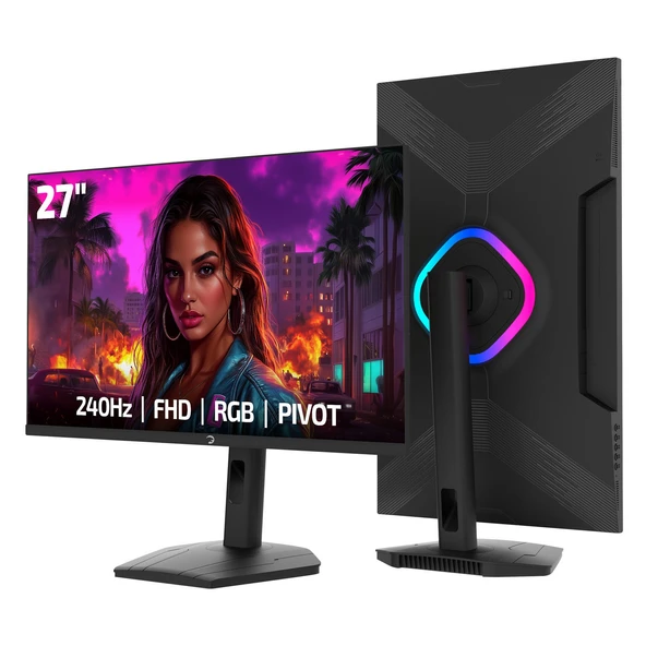 GamePower Lunis L50 27″ 240Hz 0.5Ms VA FHD RGB Pivot Gaming Monitör ürün görseli 1