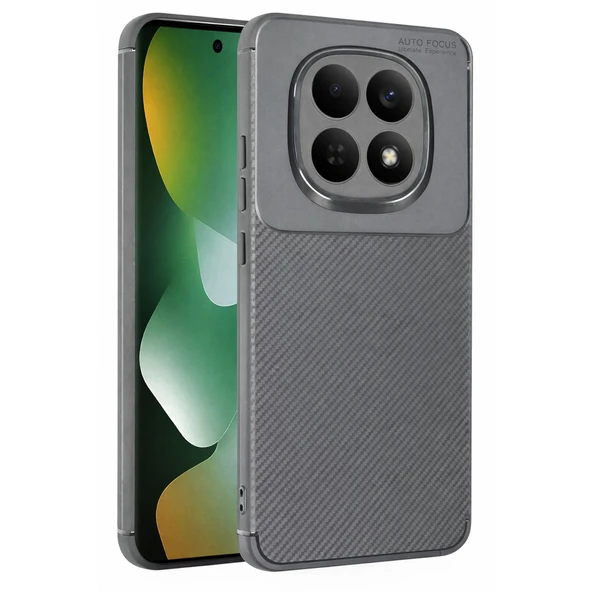Zipax Xiaomi Redmi Note 15 4G Uyumlu Kılıf Karbon Görünümlü Sililkon Azn-Negro ürün görseli 1