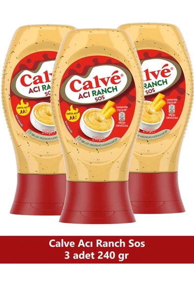 Calve Acılı Ranch Sos 240 gr x 3 Adet ürün görseli 1
