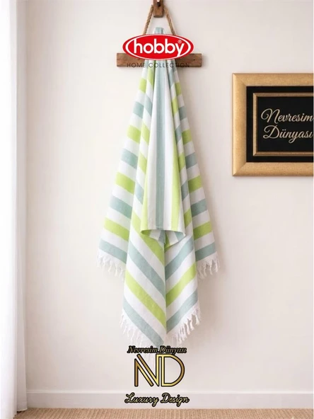Stripe Yeşil Plaj Hlusu 70x140 ürün görseli 1