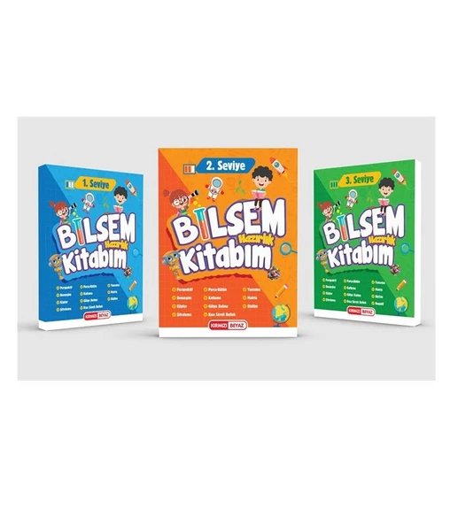 Kırmızı Beyaz Yayınları Bilsem Hazırlık Kitabım 3lü Set ürün görseli 1