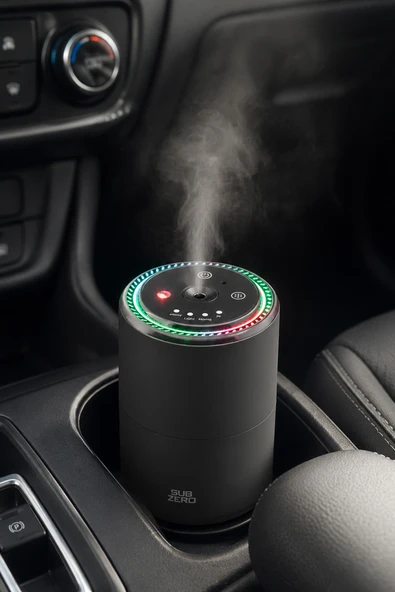 RGB Otomatik Buharlı Araç Parfümü Aromalı Koku Difüzörü Şarjlı 1000mAh Buharlı Hava Nemlendirme ürün görseli 1