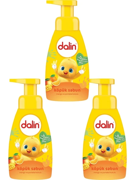 Dalin Bebek Köpük Sabunu 200 Ml Mango Portakal Aromalı x 3 Adet ürün görseli 1