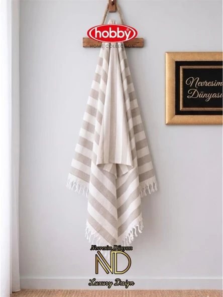 Stripe Kahve Plaj Hlusu 70x140 ürün görseli 1