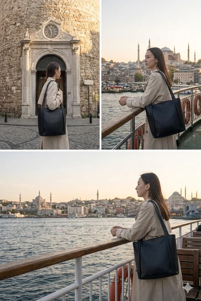 Siyah Change Time Omuz Çantası ürün görseli 1