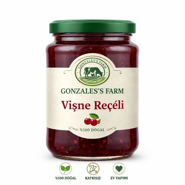 VİŞNE REÇELİ EL YAPIMI 300 GR - Resim 3