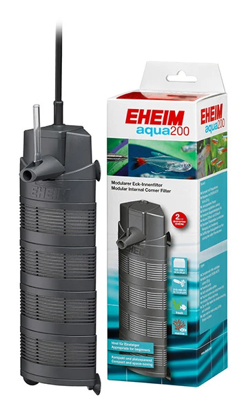 EHEIM Aqua 200 İç Filtre 210–440 L/H – Köşe Tipi Sessiz ve Modüler Akvaryum Filtresi ürün görseli 1
