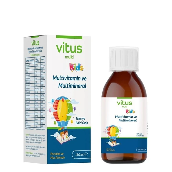 Vitus Multi KIDS Multivitamin Mineral Sıvı 150ml ürün görseli 1
